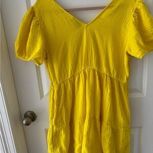 Bright yellow dress